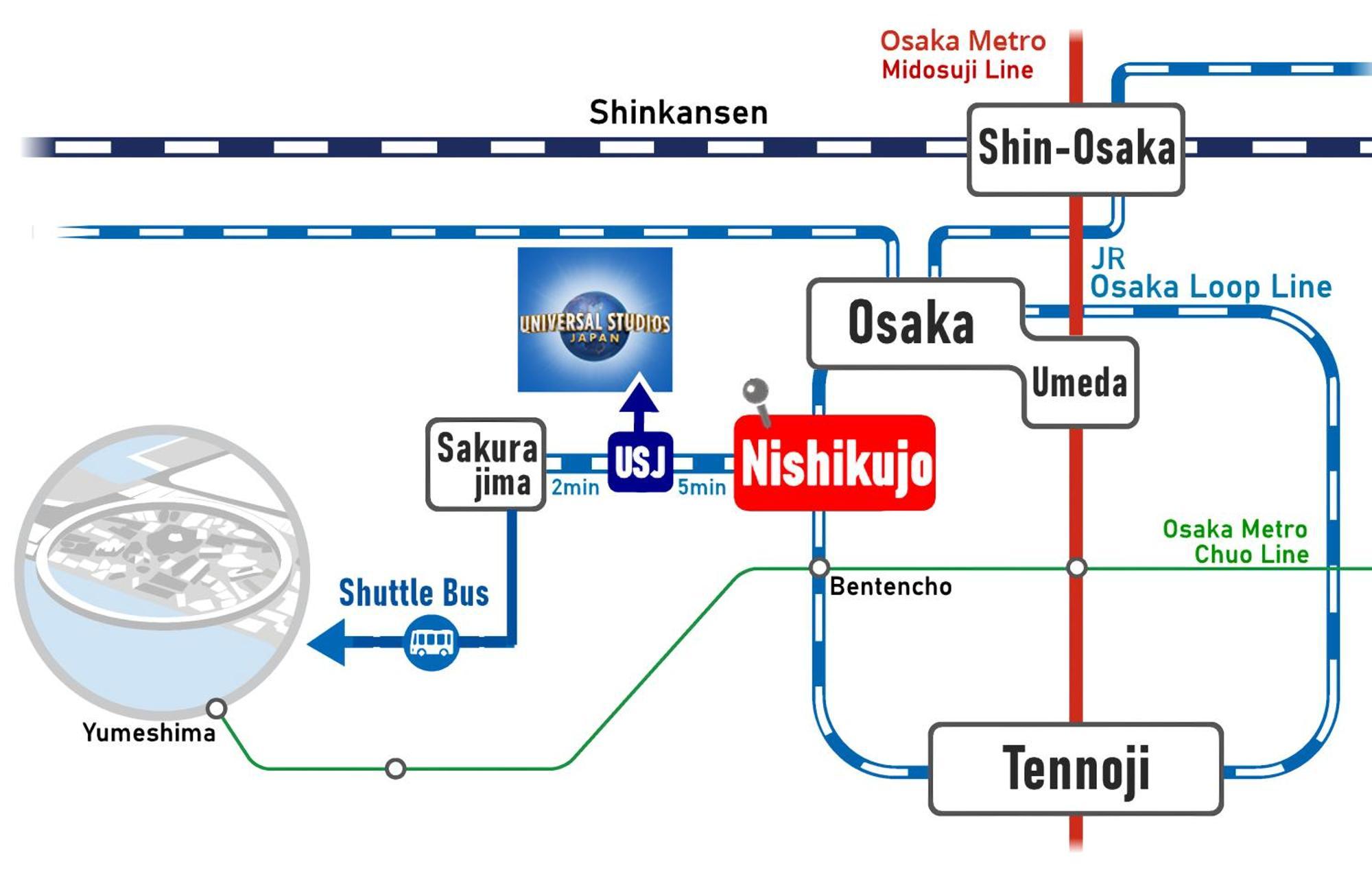 Usj 2 Stops, Umeda&Dotonbori 8Mins, Ninja Style Sv1 Osaka Buitenkant foto